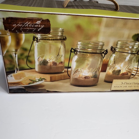 Apothecary & Company 3-Piece Hanging Mason Jar and Tealight Set Holiday Decor - Picture 9 of 10